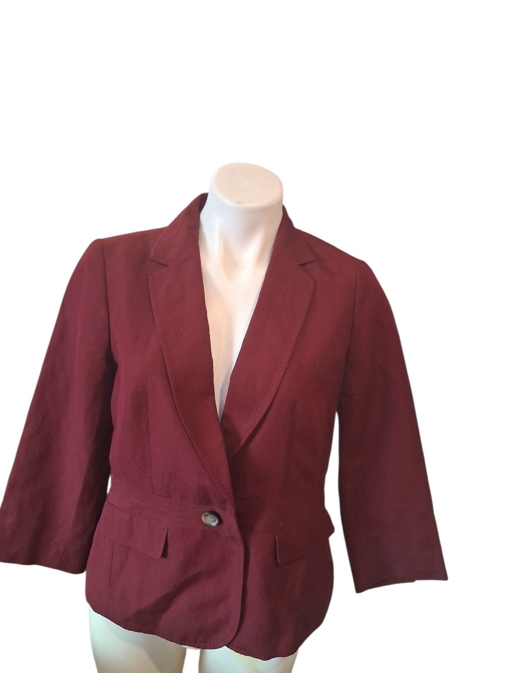 Talbots Wine-Red Tailored Blazer